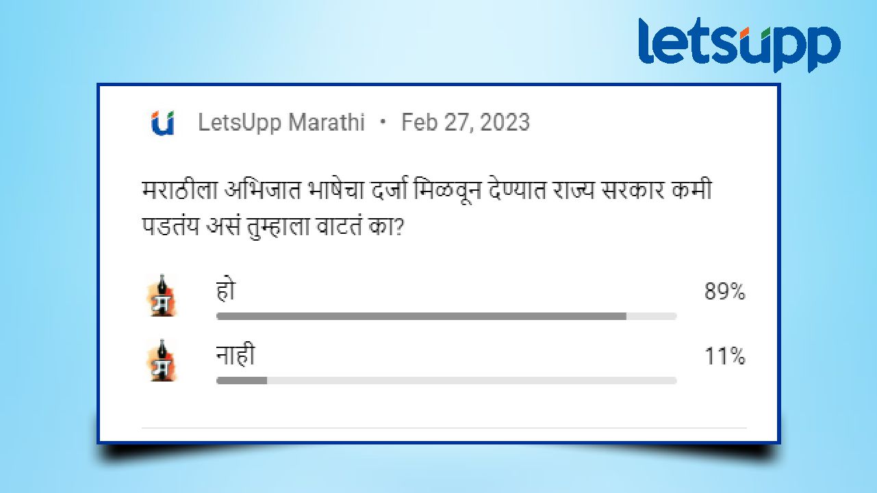 मराठीला अभिजात भाषेचा दर्जा मिळवून देण्यात राज्य सरकार अपयशी! मराठी अभिजात भाषा राज्य सरकार
