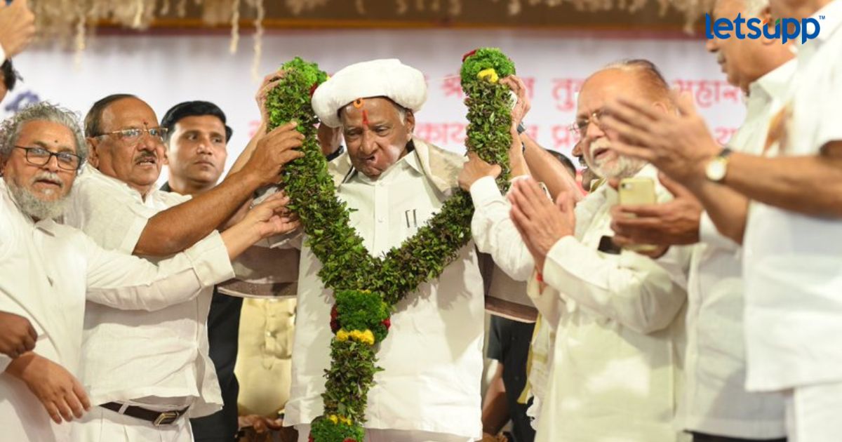 Sharad Pawar : २४ वर्षांनी शरद पवार देहूतील संत तुकाराम महाराज मंदिरात, म्हणाले… Sharad Pawar in Dehu