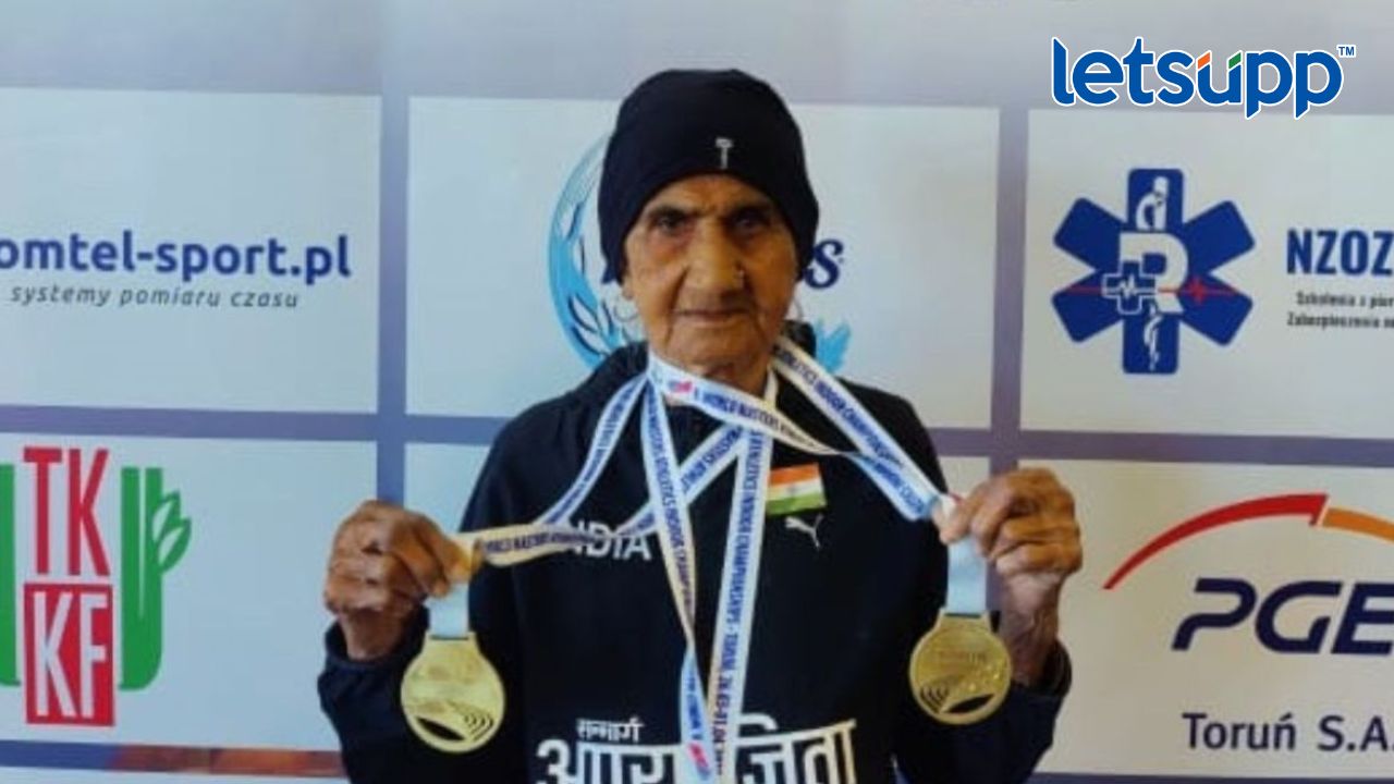95 वर्षीय आज्जीनं पोलंडमध्ये तीन सुवर्णपदकं जिंकून रचला इतिहास Bhagwani Devi