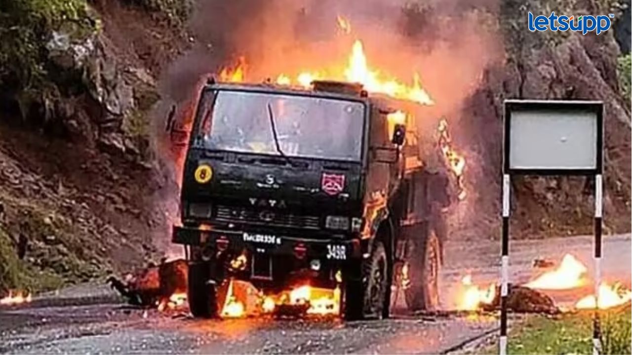 काश्मिरमध्ये सैन्याच्या वाहनाला आग, दुर्घटनेत 5 जवान शहीद; नेमकी कशी लागली आग?