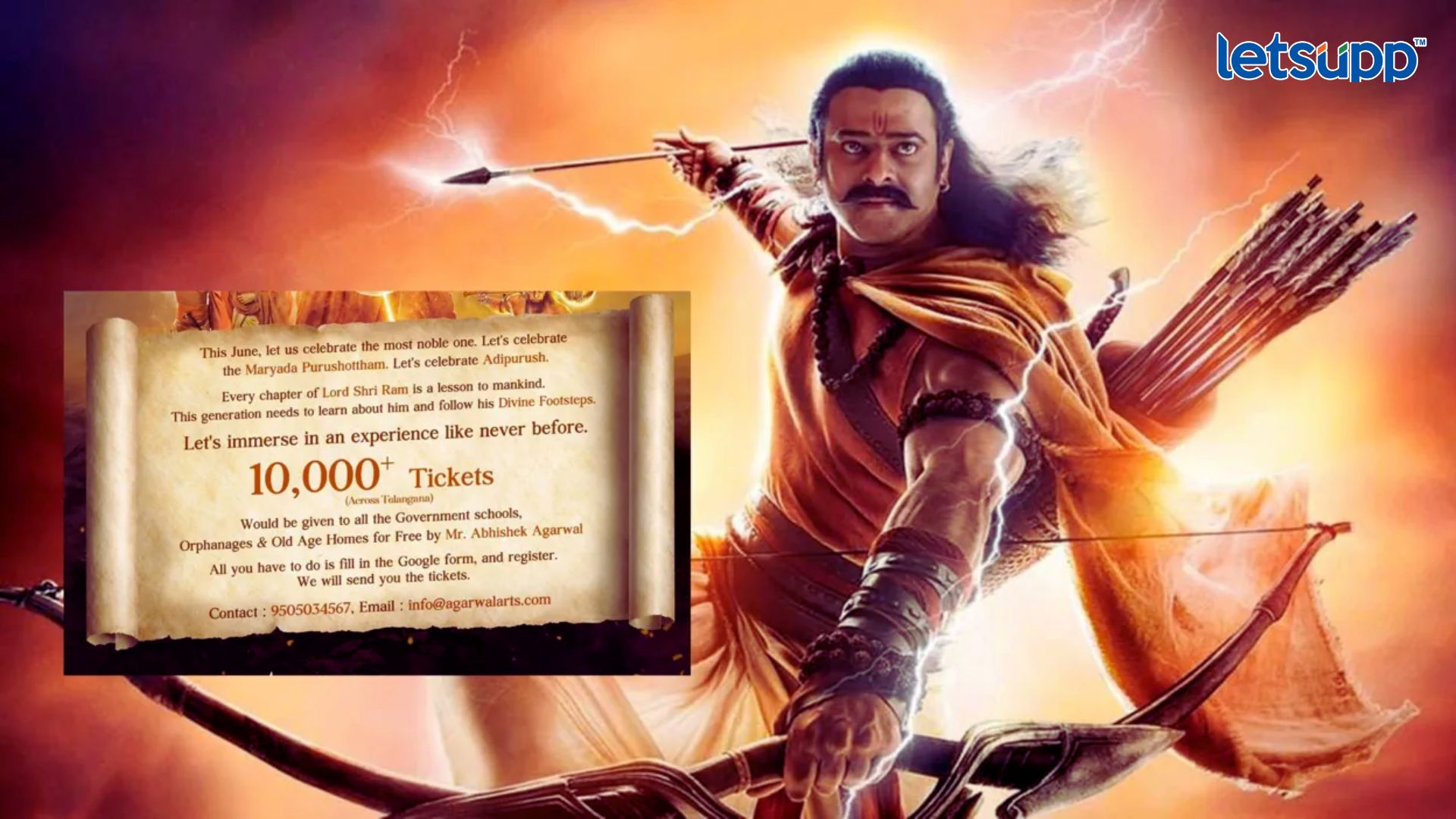 ‘Adipurush’ सिनेमाची १० हजार तिकिटे फ्री देणार! बॉलिवूडमधील प्रसिद्ध निर्मात्याचा मोठा निर्णय Adipurush