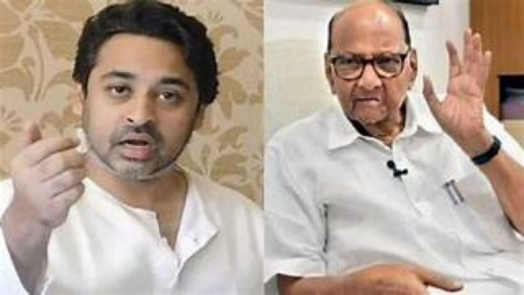 Nilesh Rane and Sharad Pawar