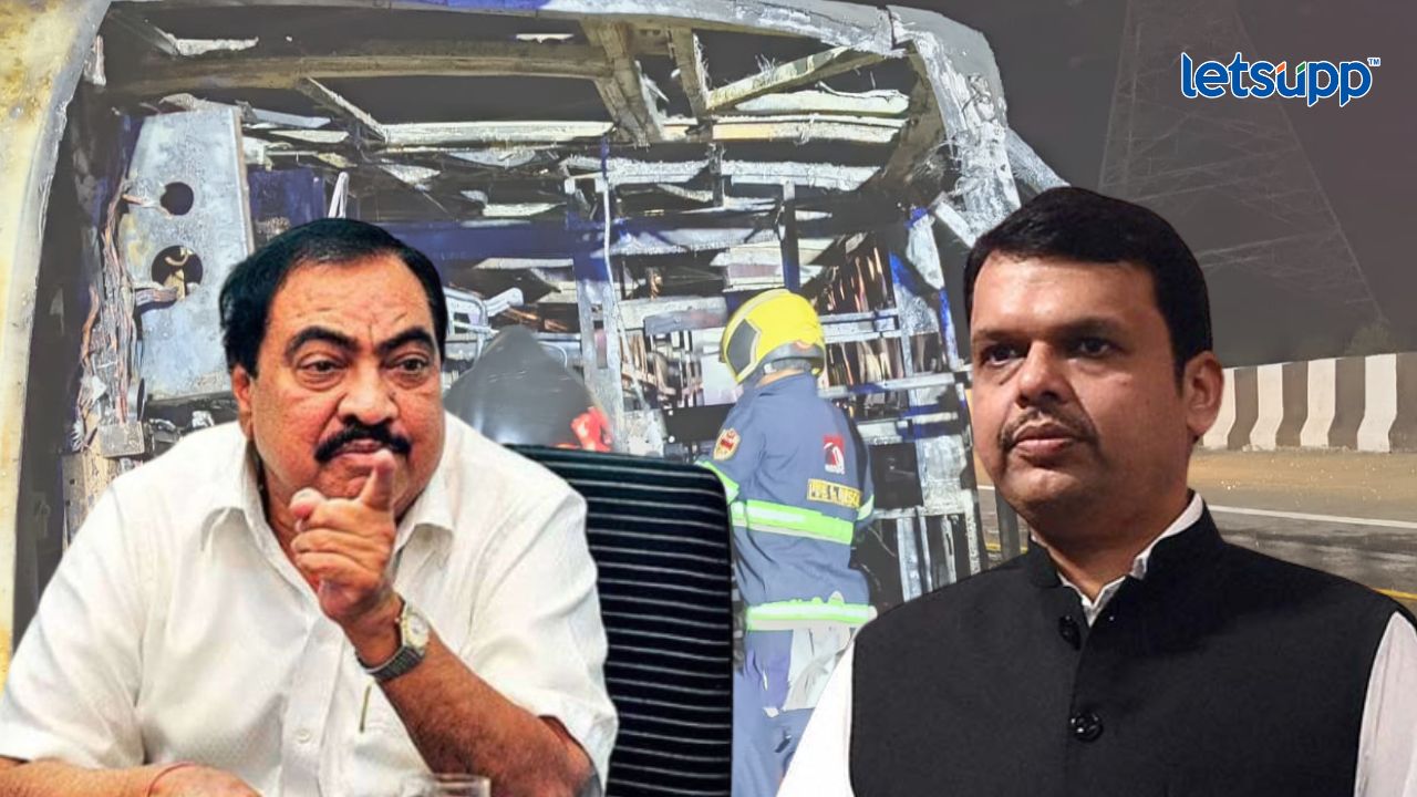 देवेंद्र फडणवीसांच्या ड्रीम प्रोजेक्ट ‘समृद्धी’वर 900 अपघात; एकनाथ खडसेंचा हल्लाबोल Eknath Khadse Devendra Fadnavis
