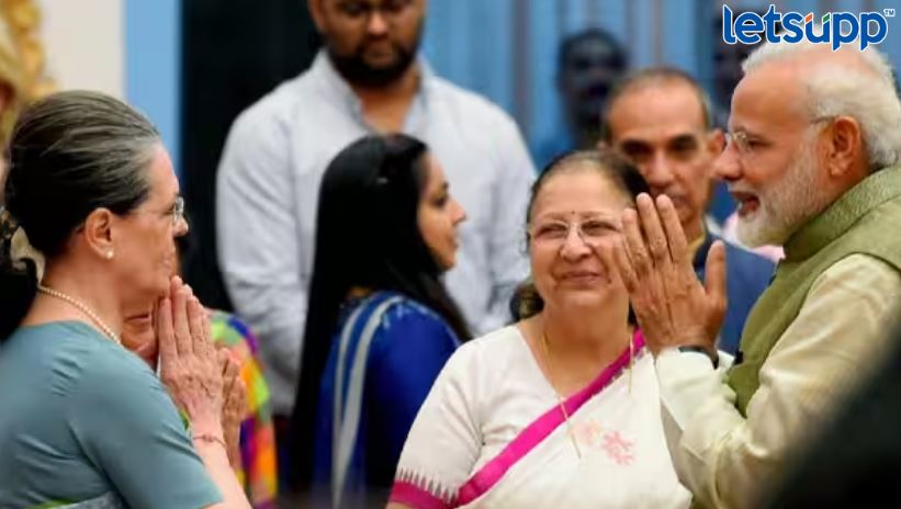 लोकसभेत PM मोदींनी घेतली सोनिया गांधींची भेट; नेमकी या नेत्यांमध्ये काय चर्चा झाली? MODI SONIYA GANDHI