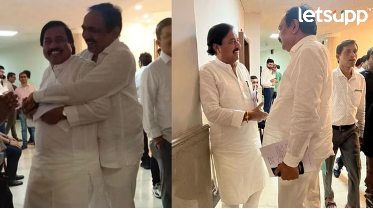 खाजगी विनोद झाला त्यामुळे तटकरेंची गळाभेट! जयंत पाटलांनी दोन तासांतच दिला चर्चांना पूर्णविराम… Tatkare Jayant Patil