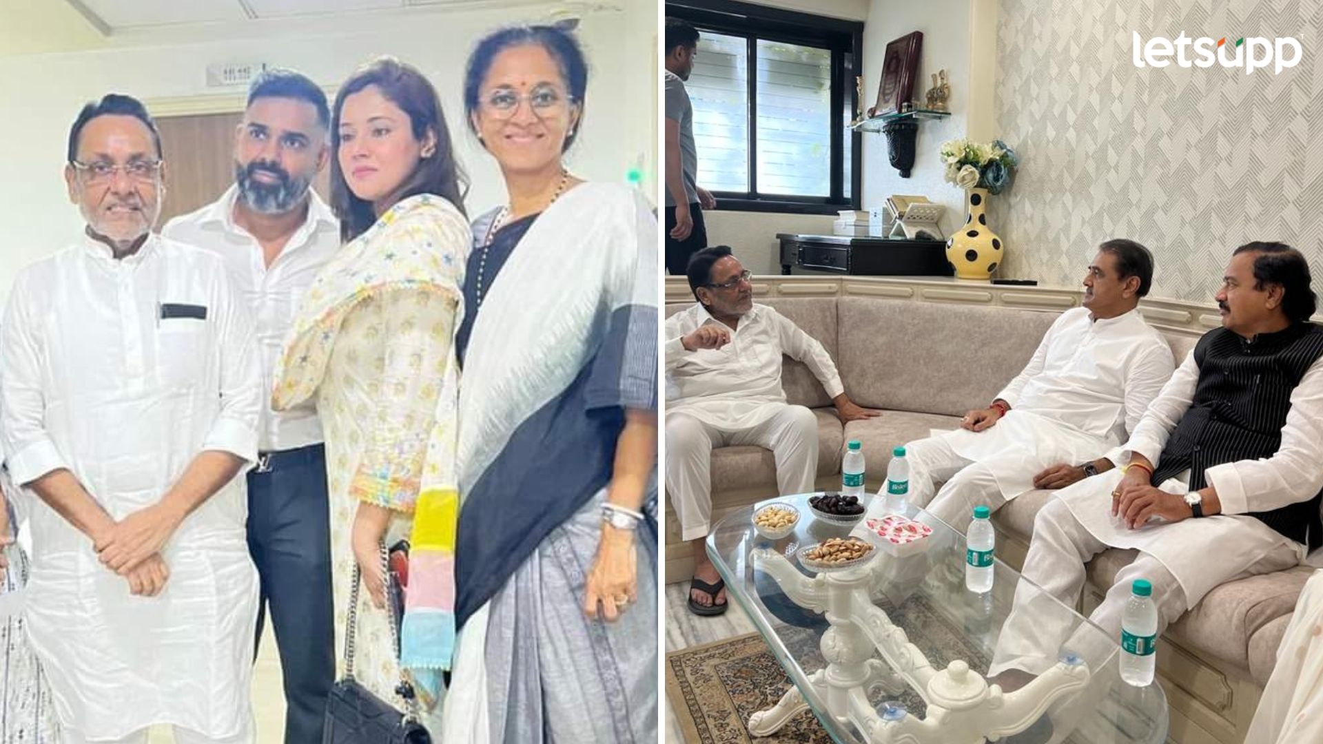 नवाब मलिकांसाठी राष्ट्रवादीच्या दोन्ही गटांची फिल्डिंग; आधी सुळे अन् आता तटकरे, पटेलांनी घेतली भेट Nawab Malik NCP