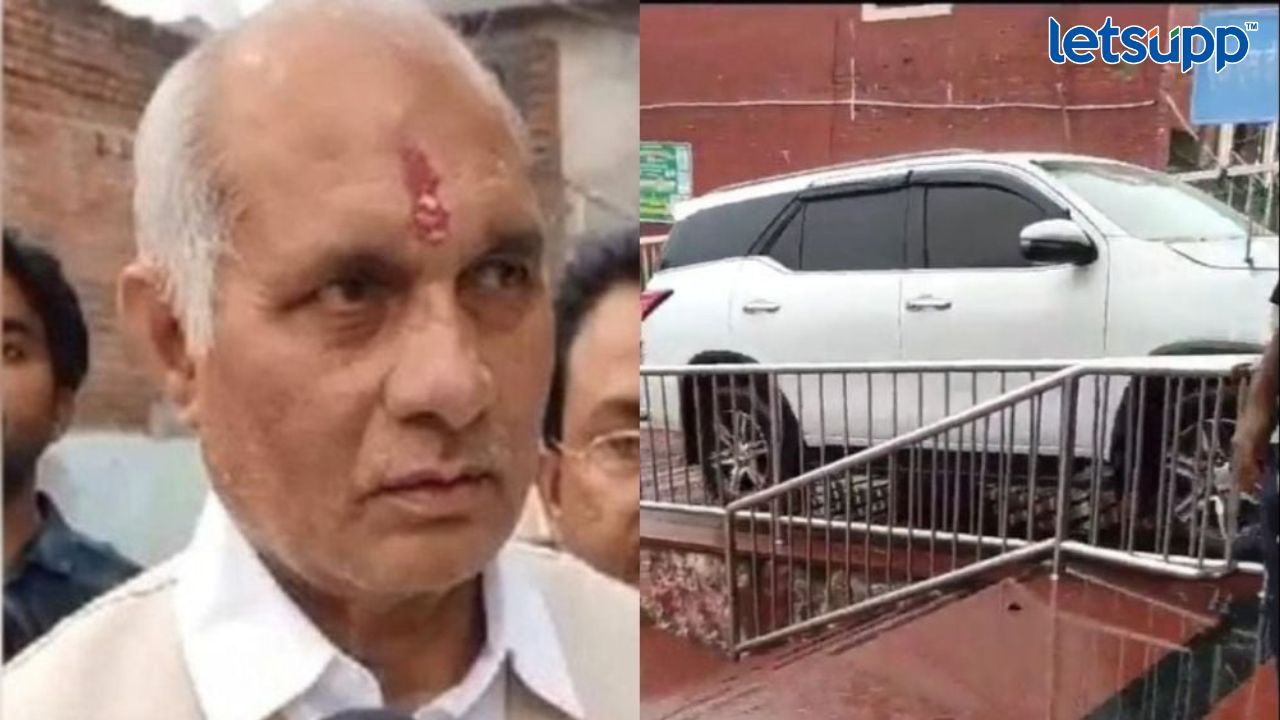 रेल्वे स्टेशनवर यायला उशीर, त्यात पाऊसही सुरू, मग मंत्र्याने फ्लॅटफॉर्मवरच नेली कार Sana Khan (3)