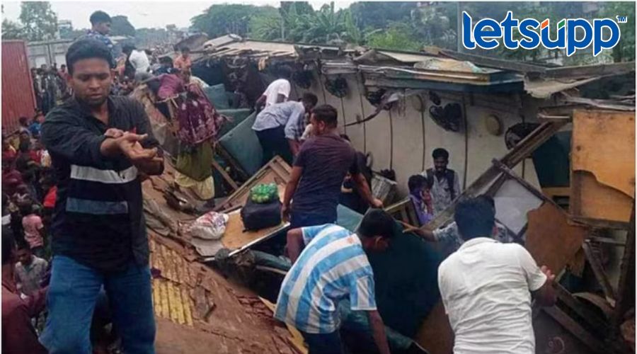 बांग्लादेशात मालगाडीला पॅसेंजर ट्रेनची धडक; डझनहून अधिक मृत्यू, 100 जखमी Train Accident