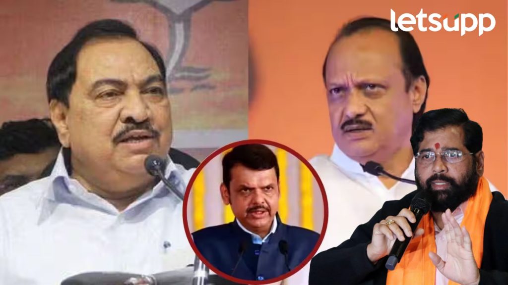 अजितदादा व्यधीग्रस्त तर, फडणवीस...; CM शिंदेंची बाजू घेत खडसेंनी डिवचलं
