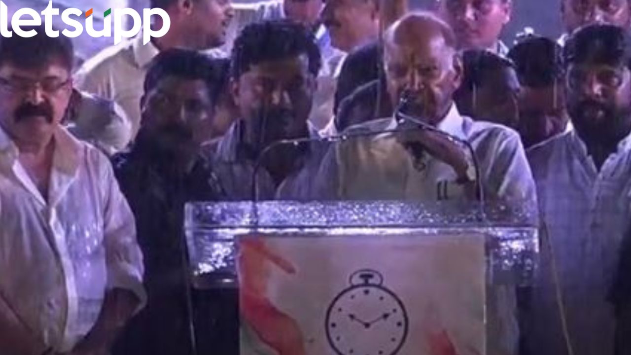 शरद पवारांचे पुन्हा पावसात भाषण ! धैर्याने पुढे जायचा सल्लाही शरद पवारांचे पुन्हा पावसात भाषण ! धैर्याने पुढे जायचा सल्लाही