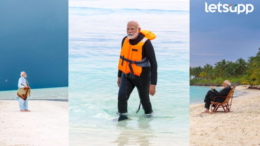 PM Modi यांनी लुटला लक्षद्वीपमध्ये स्नॉर्कलिंगचा आनंद; पाहा फोटो...