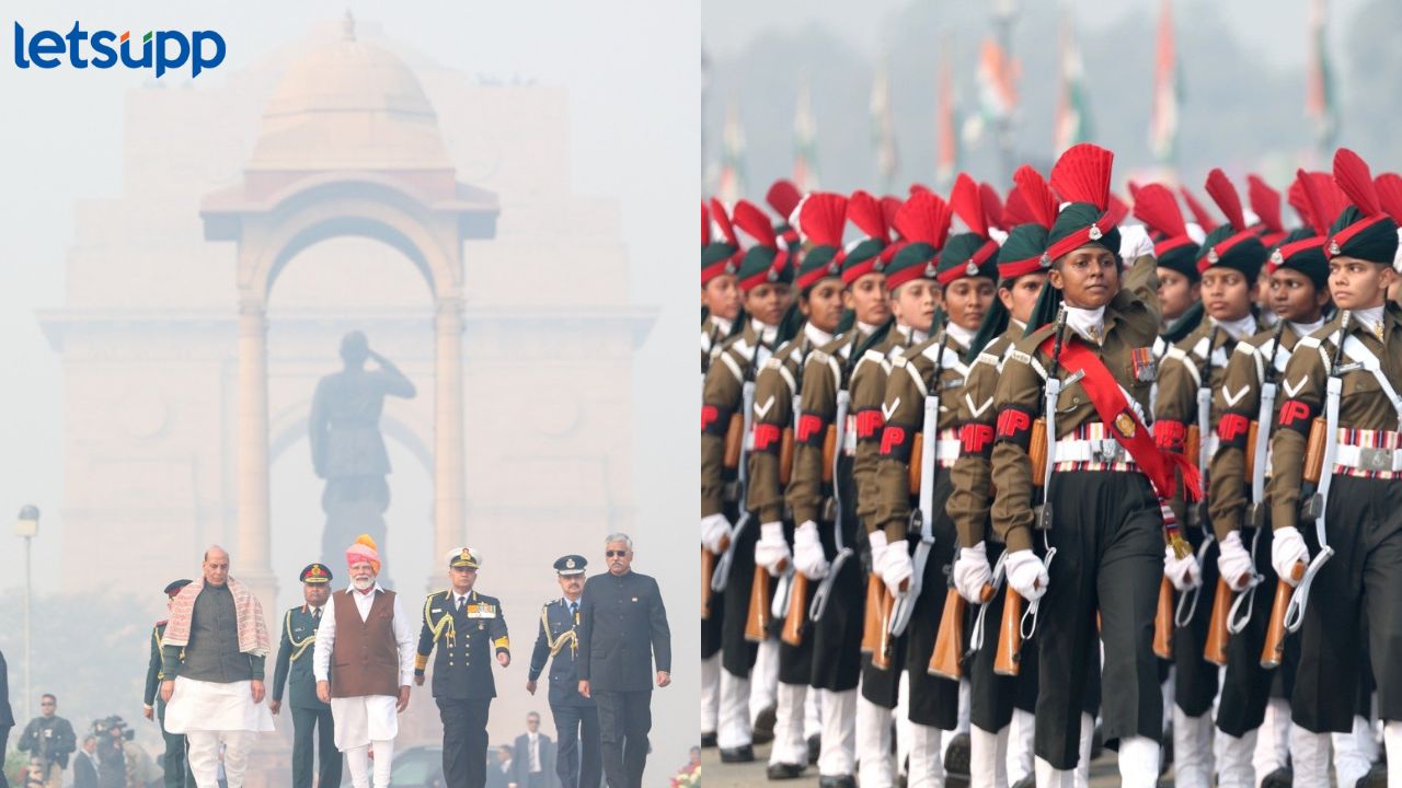 Republic Day : कर्तव्यपथावर प्रजासत्ताक दिनाचा अभूतपूर्व सोहळा, पाहा पथसंचलनाचे फोटो