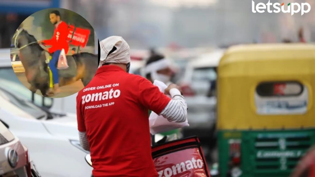 Truck Driver Strike चा असाही परिणाम; पेट्रोल अभावी झोमॅटो बॉयची थेट घोड्यावरून...