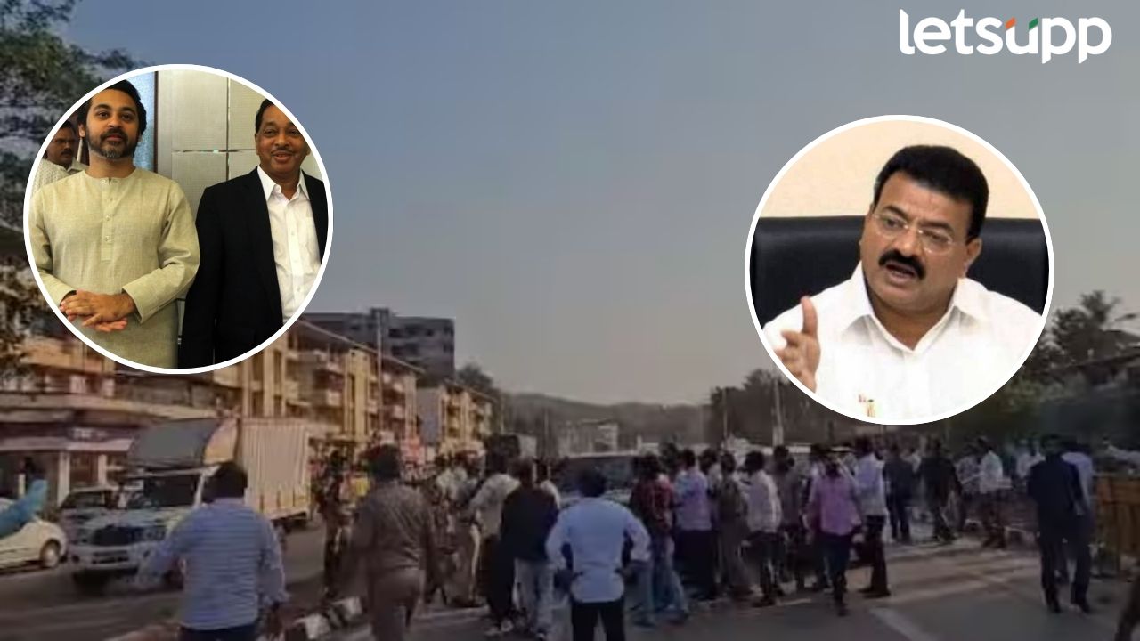 गुहागरमध्ये भाजप-ठाकरे गट आक्रमक; राणेंच्या ताफ्यावर दगडफेक तर जाधवांच्या कार्यालयाबाहेर राडा Nilesh Rane Guhagar गुहागरमध्ये भाजप- ठाकरे गट आक्रमक; राणेंच्या ताफ्यावर दगडफेक तर जाधवांच्या कार्यालयाबाहेर राडा