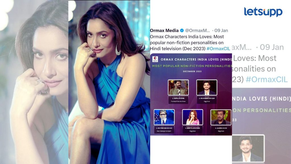 Ankita Lokhande: Ormaxच्या सर्वात लोकप्रिय फिक्शनलमध्ये अंकिता ठरली अव्वल!