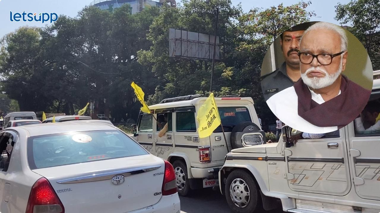 मंत्री छगन भुजबळांच्या ताफ्यातील गाड्या एकमेकांना धडकल्या… वाहतुकीचा बट्याबोळ Obc MAHA ELGAR MELAWA CHHAGAN BHUJBAL