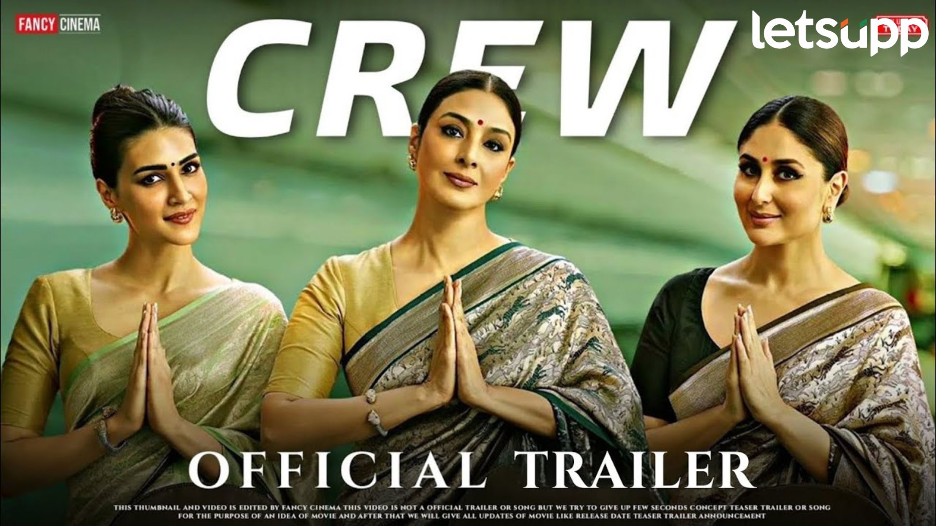 Crew Trailer: तब्बू- क्रिती- करीनाच्या आगामी ‘क्रू’ सिनेमाचा धमाकेदार ट्रेलर रिलीज Crew Trailer: तब्बू- क्रिती- करीनाच्या आगामी 'क्रू' सिनेमाचा धमाकेदार ट्रेलर रिलीज