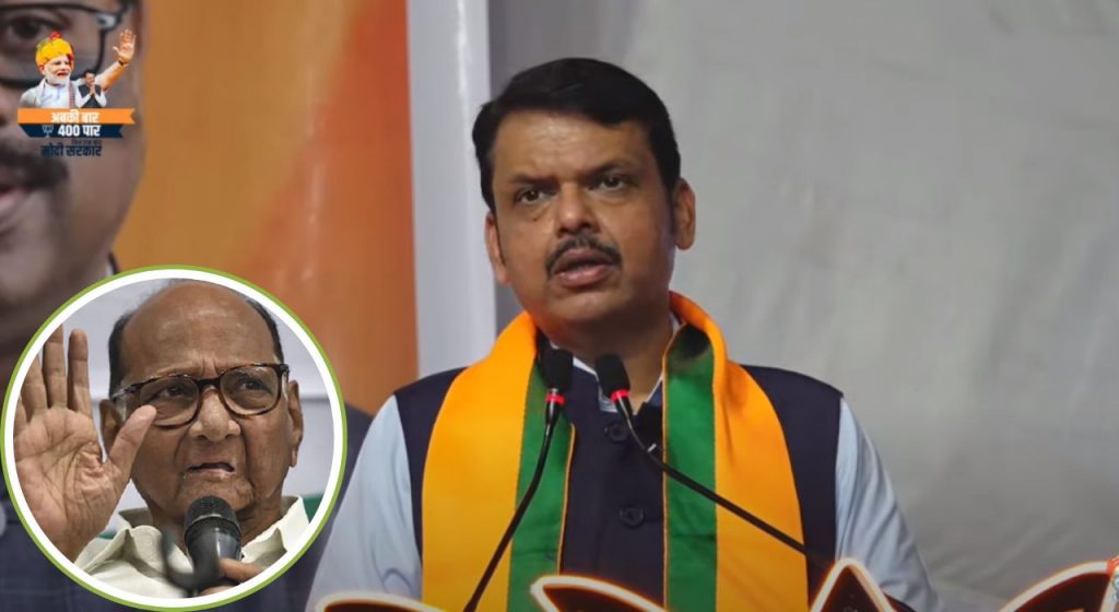 "शरद पवारांचे आभार, त्यांनी वर्ध्यातून पंजा गायब केला"; फडणवीसांचा खोचक टोला