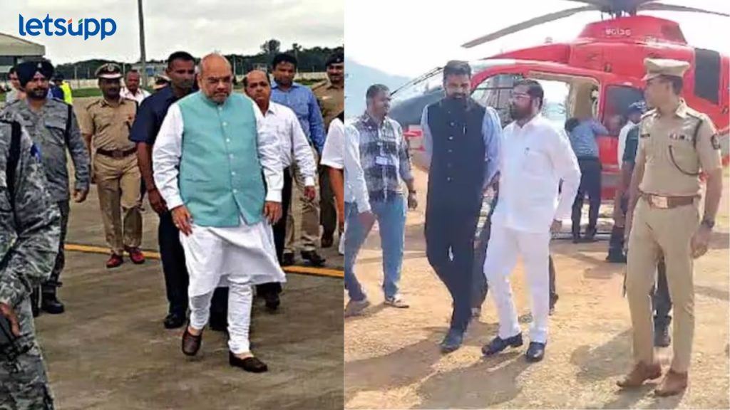 शाह-शिंदेंना ढगाळ हवामानाचा फटका! हेलिकॉप्टर रद्द; बाय रोड मुंबईकडे रवाना