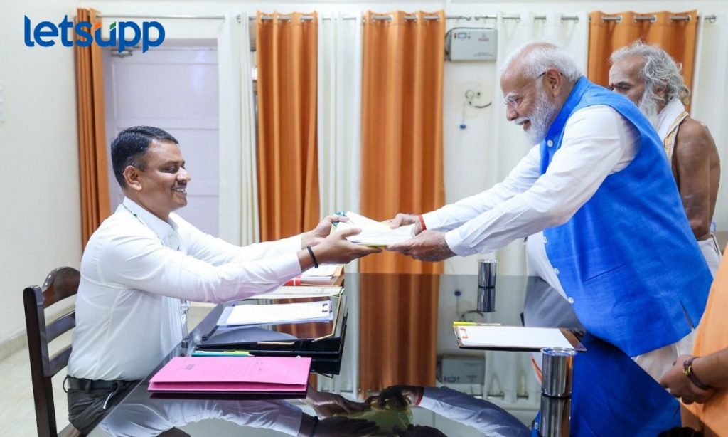 PM Modi यांच्याकडून लोकसभेसाठी तिसऱ्यांदा उमेदवारी अर्ज दाखल; पाहा काही क्षणचित्रे...