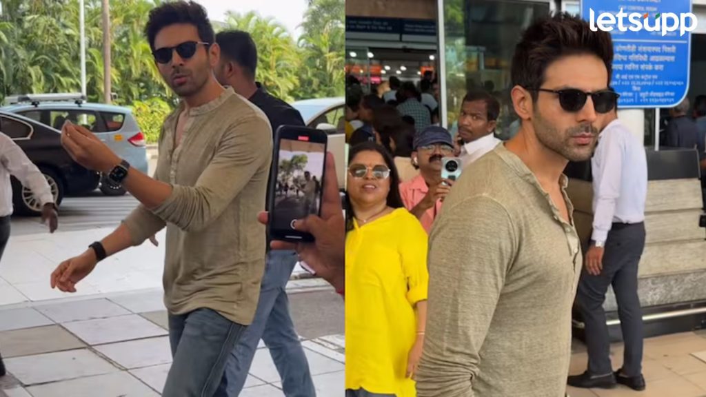 Karthik Aaryan: चंदू चॅम्पियनच्या ट्रेलर लॉन्चसाठी अभिनेता पोहचला ग्वाल्हेरला, फोटो व्हायरल