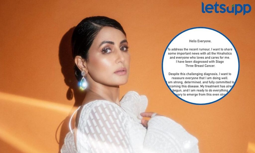 Hina Khan च्या प्रकृतीबाबत धक्कादायक बातमी समोर; स्वतः पोस्ट करत म्हणाली...