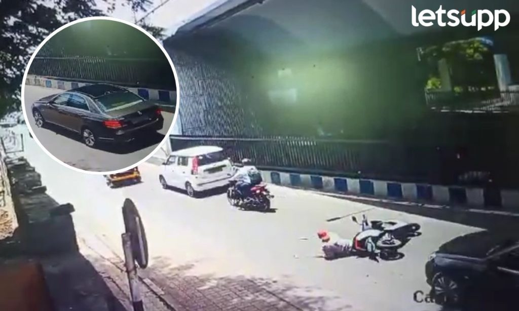 Pune Accident पुण्यात एकामागे एक अपघात सुरूच; मर्सिडीज बेंझने एका दुचाकीस्वाराला चिरडले!