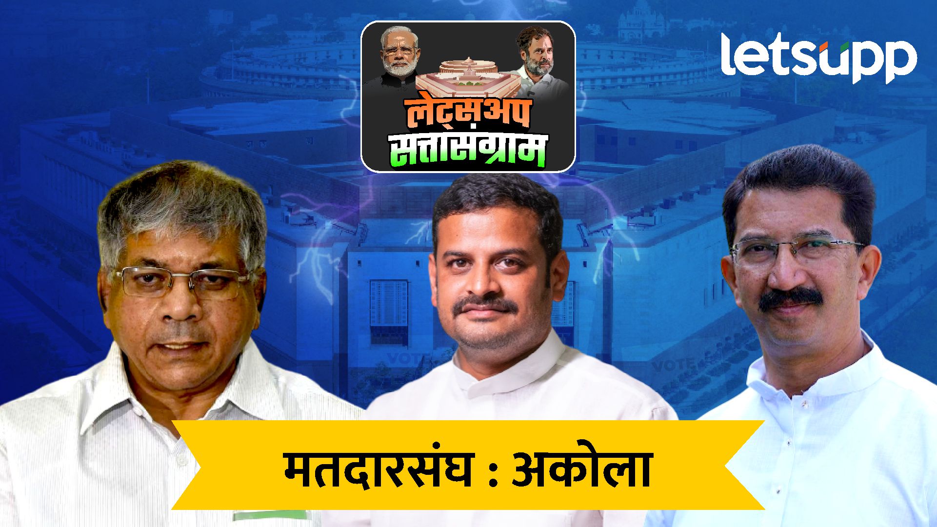 अकोल्यात भाजप पिछाडीवर, कॉंग्रेसचे अभय पाटील 4488 मतांनी आघाडीवर Akola