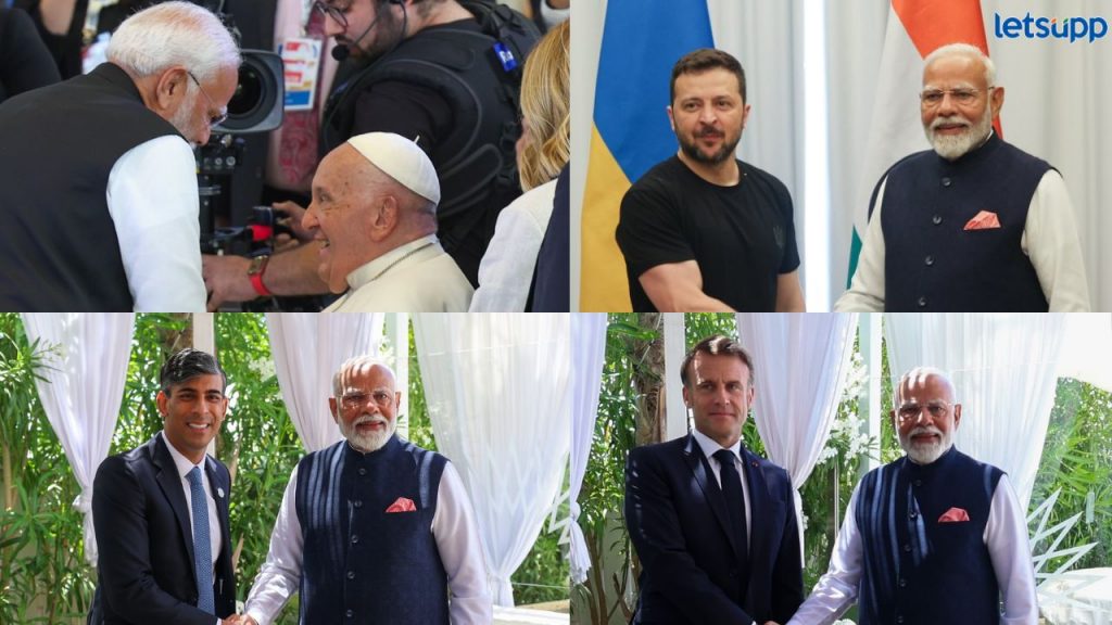 'जी-7'परिषद! पंतप्रधान मोदींची माक्राँ, सुनक, झेलेन्स्की यांच्याशी चर्चा; पोप फ्रोन्सिस यांचीही भेट