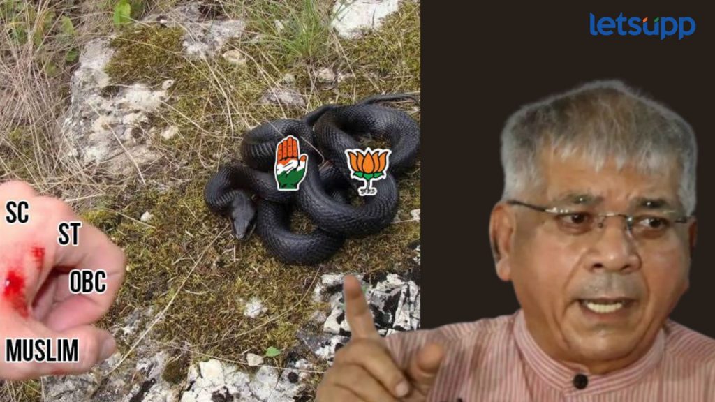 आंबेडकरांकडून भाजपला नागाची तर, काँग्रेसला सापाची उपमा; म्हणाले, उत्तर देऊन थकलो