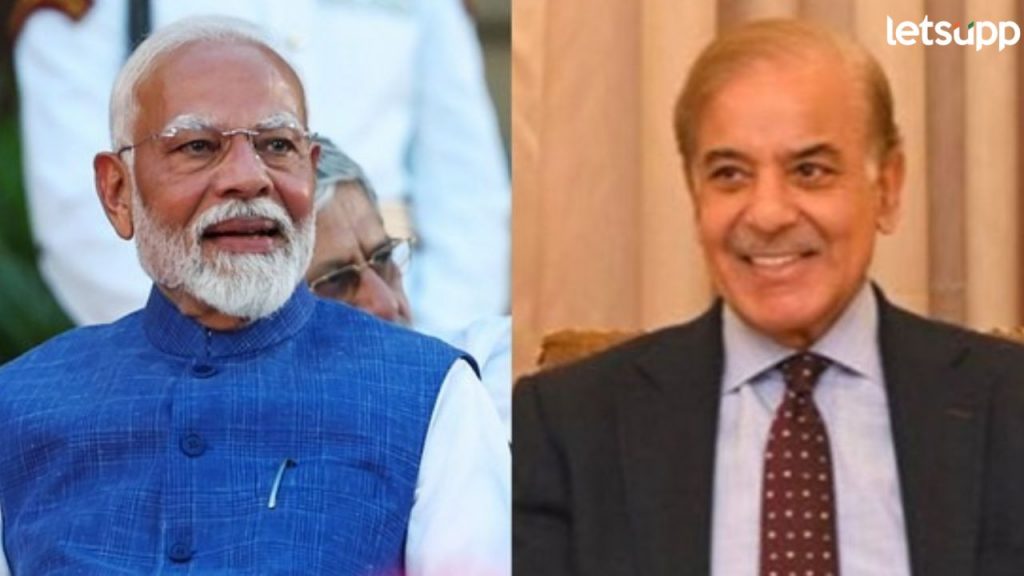 तिसरा विजय; पाकिस्तानचे पंतप्रधान शहबाज शरीफ यांनी केलं नरेंद्र मोदींचं अभिनंदन