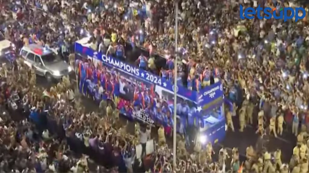 Team India Victory Parade : विश्वविजेता टीम इंडियाची विजय मिरवणूक , वानखेडे हाउसफुल, पहा व्हिडिओ