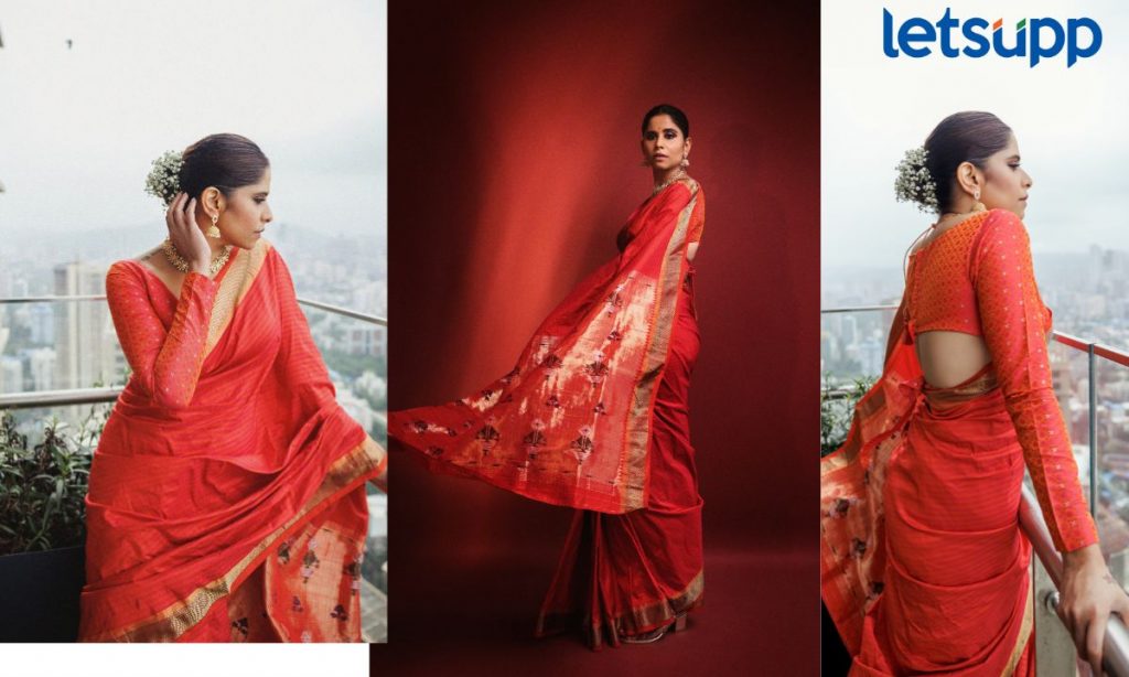 Sai Tamhankar पैठणीसह मराठमोळ्या साजामध्ये खुललं सईचं सौंदर्य, पाहा फोटो