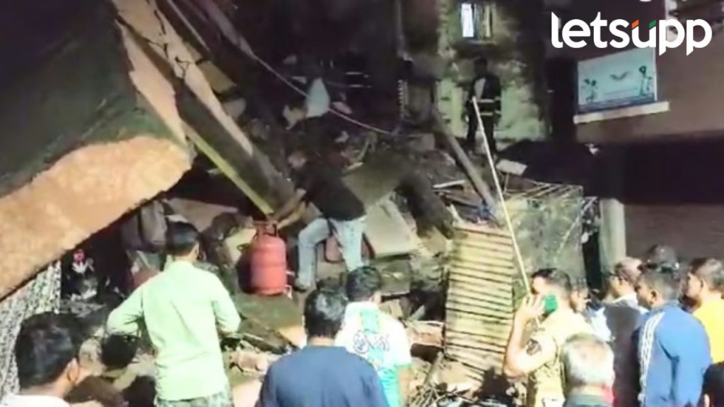बेलापूरमध्ये चार मजली इमारत कोसळली; सलून चालकाला जाग आल्याने शेकडोजणांचे वाचले प्राण