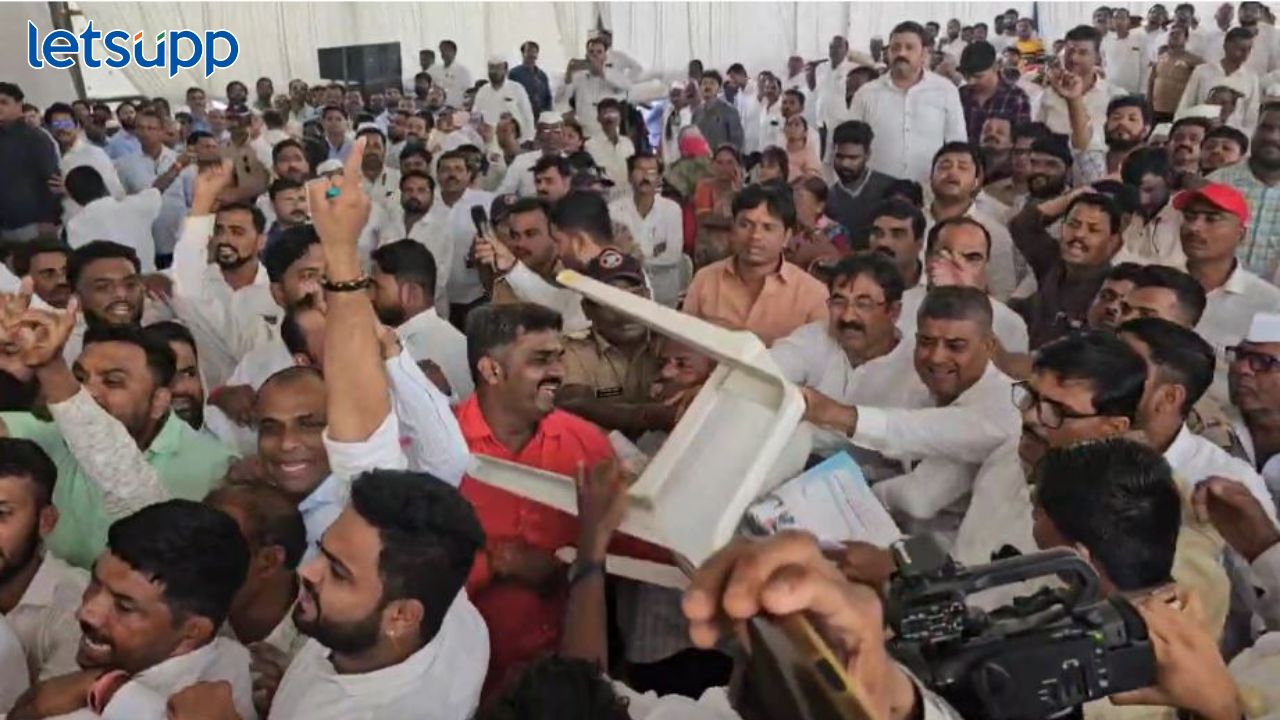 अजित पवार-शरद पवार गटाचे कार्यकर्ते भिडले; मंत्री दिलीप वळसे पाटलांसमोरच गदारोळ Ambegaon Ncp Crashesh