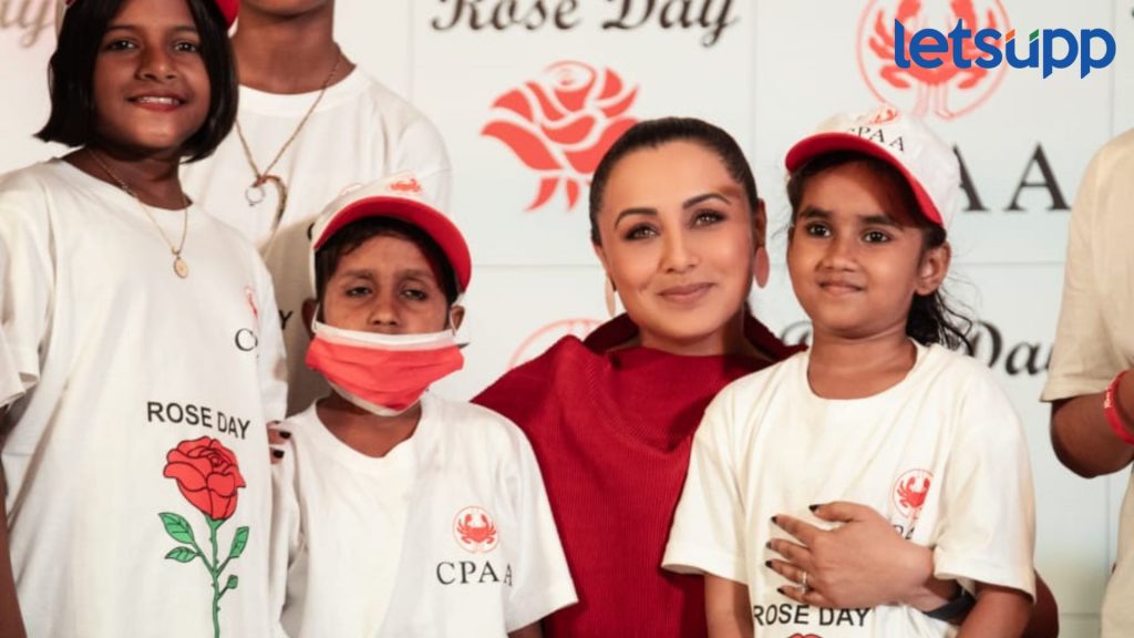 Rani Mukherjee : राणी मुखर्जीने कॅन्सरग्रस्त मुलांसोबत साजरा केला वर्ल्ड रोज डे