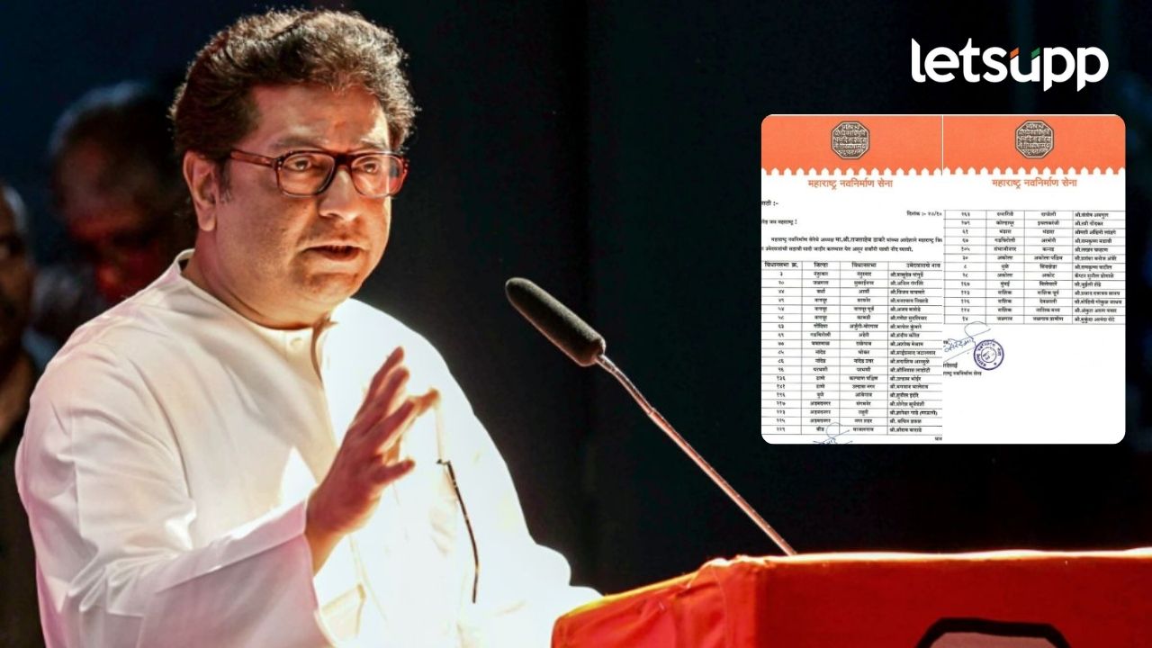 Sixth candidate list of MNS: मनसेची सहावी यादी जाहीर; मुंबई, ठाण्यातही दिले ‘तगडे’ उमेदवार Sixth candidate list of MNS: मनसेची सहावी यादी जाहीर; मुंबई, ठाण्यातही दिले 'हे' उमेदवार