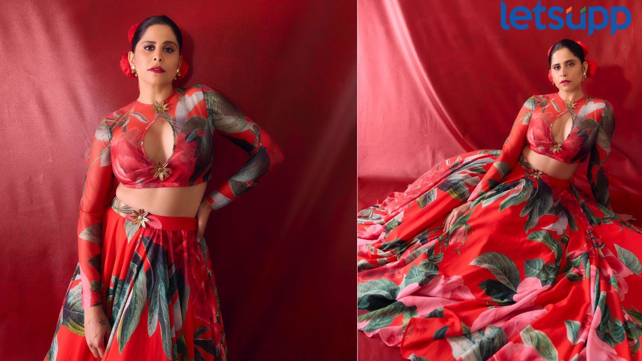 ‘फुलकन्या…’ फ्लोरल रेड लेहेंग्यात सईचं हटके फोटोशूट! Sai Tamhankar Photoshoot
