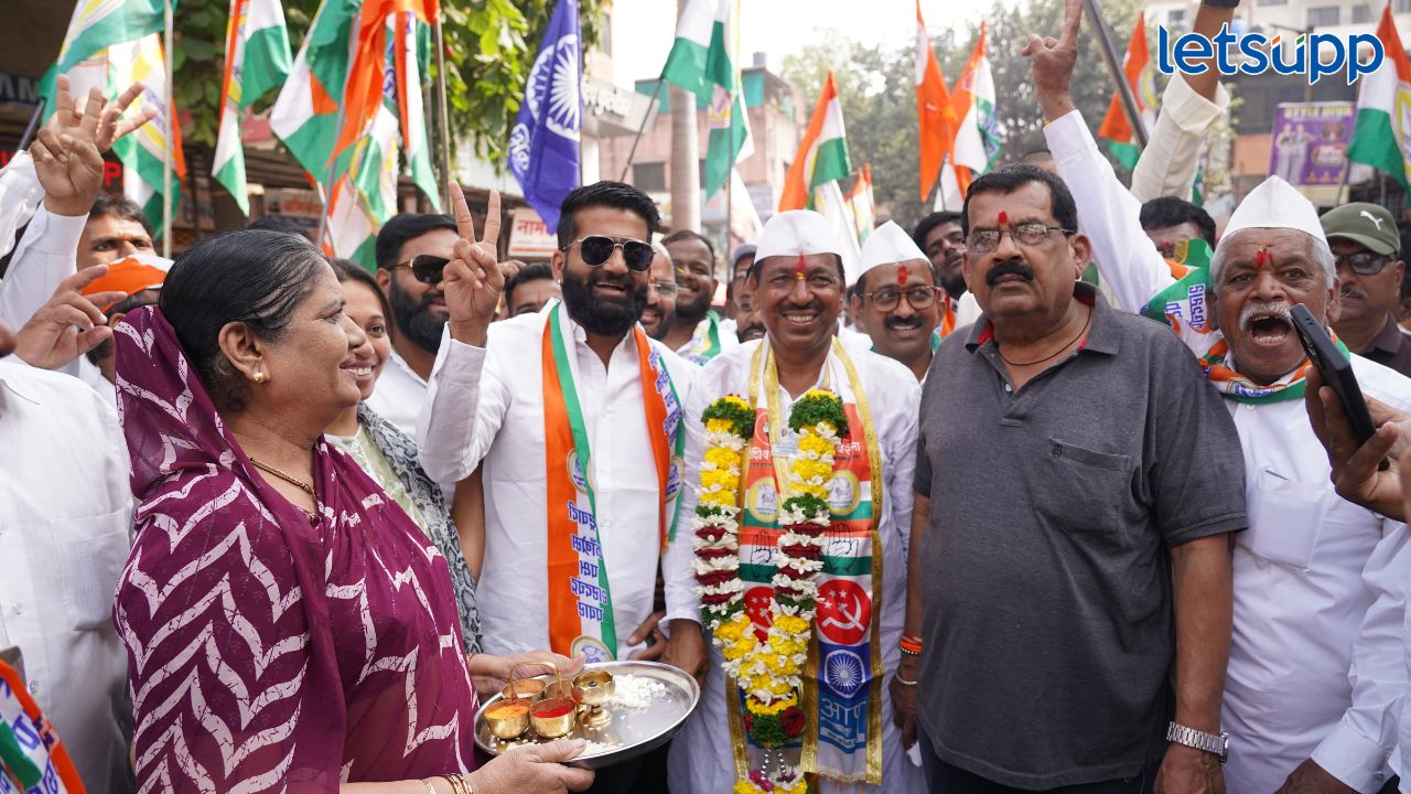 Bapusaheb Pathare : ‘तुतारी’च्या निनादात बापुसाहेब पठारेंचा स्वागत अन् औक्षण… Bapusaheb Pathare