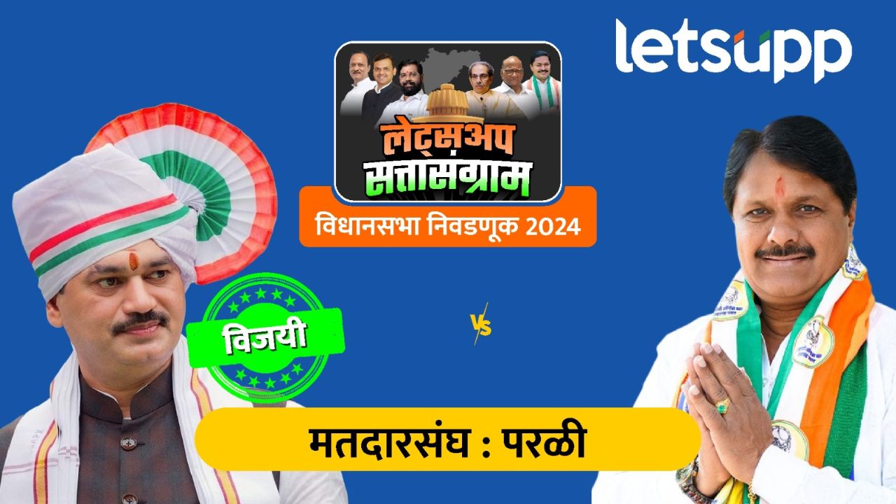 Parli Vidhan Sabha Result : परळीत धनंजय मुंडेंचीच हवा; तब्बल 50 हजारांनी मिळवला विजय Parli Vidhan Sabha Result : परळीत धनंजय मुंडेंचीच हवा; तब्बल 50 हजारांनी मिळवला विजय
