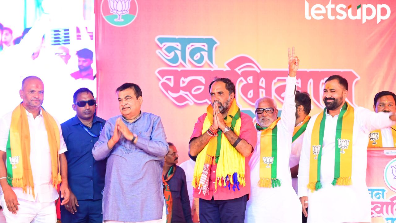 रेल्वेमार्गासाठी मी संभाजीरावांच्या पाठीशी खंबीरपणे उभा ; भर सभेत नितीन गडकरींनी दिली ग्वाही Nitin Gadkari Sabha