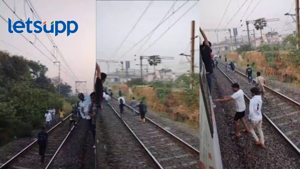 लोकलची हार्बर अन् पश्चिम मार्गावरील वाहतूक खोळंबली; ट्रॅकवर उतरून प्रवाशांचा जीवघेणा प्रवास