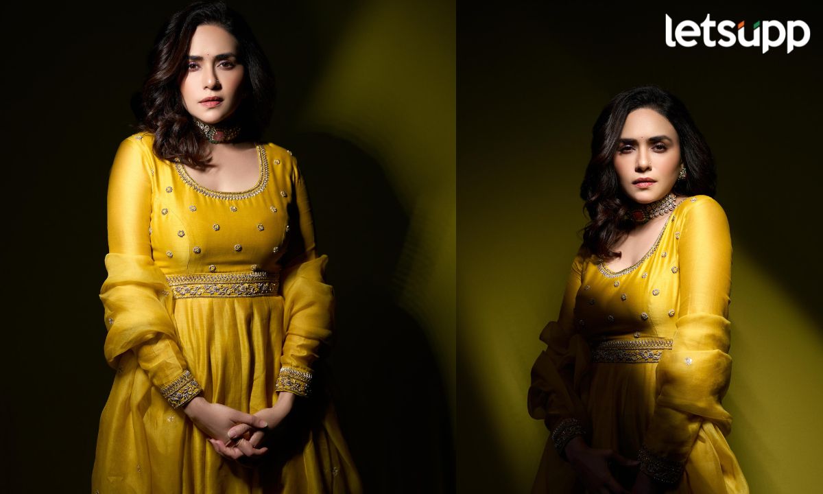 पिवळ्या अनारकलीमध्ये खुलला अमृताचा मनमोहक लूक! पाहा खास फोटो… Amruta Khanvilkar