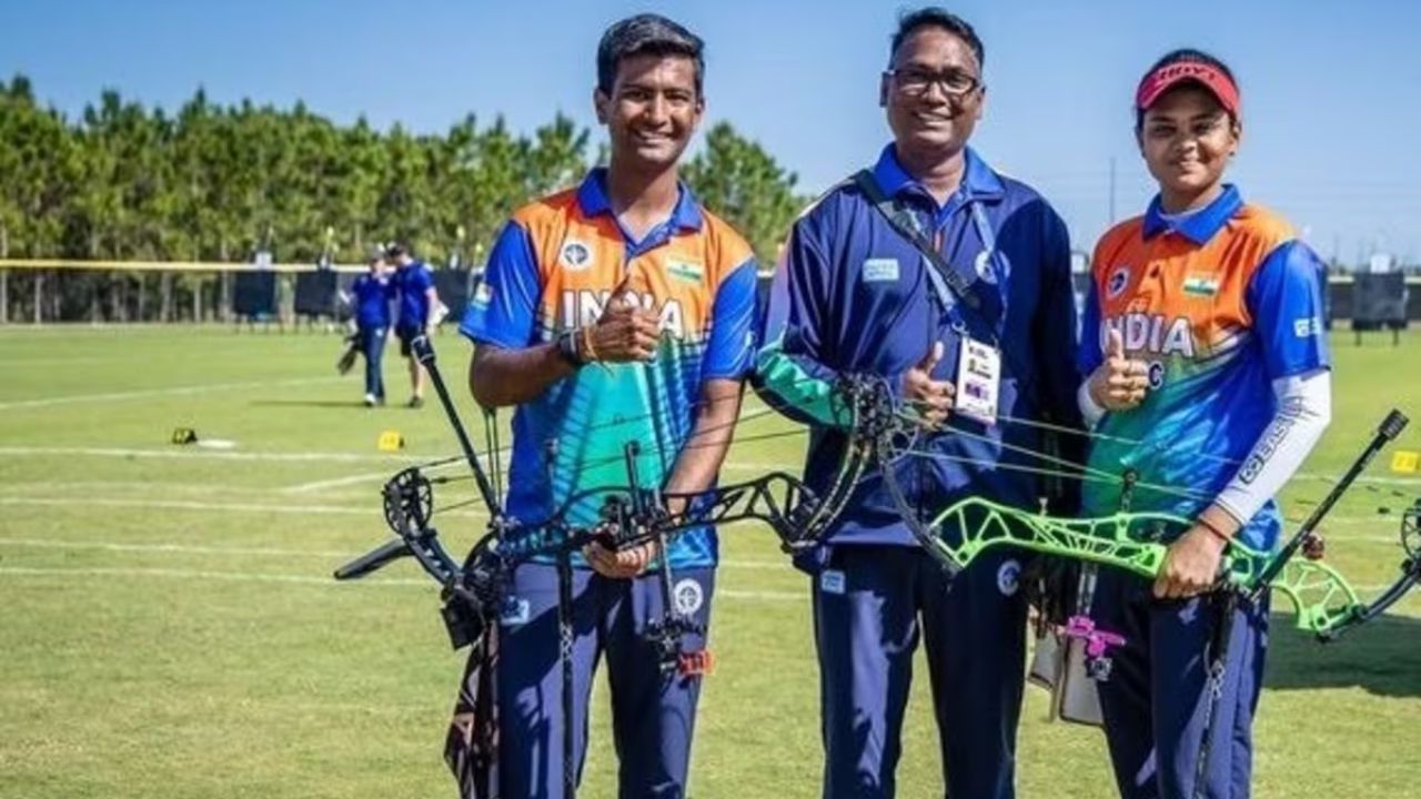 तिरंदाजीत भारताची कमाल! मिक्स कंपाउंड टीम अमेरिकेत जिंकलं सुवर्णपदक Archery World Cup