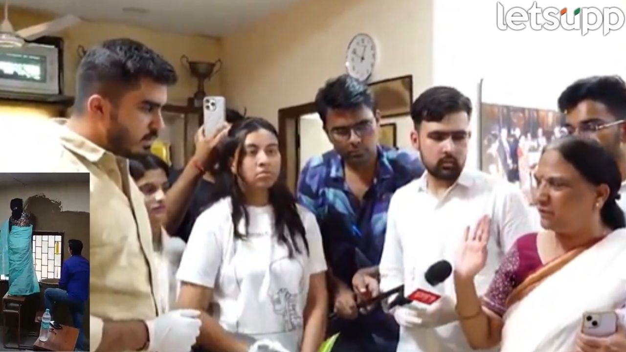 Video : कॉलेजच्या प्राचार्यांनी भिंती गायीच्या शेणाने सारवल्या, विद्यार्थी संतापले; नेमकं काय घडलं? Delhi