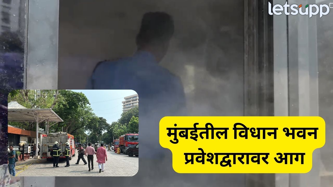मोठी बातमी! विधान भवनाच्या प्रवेशद्वारावर आग लागली, धुराचे मोठे-मोठे लोट FIRE (1)