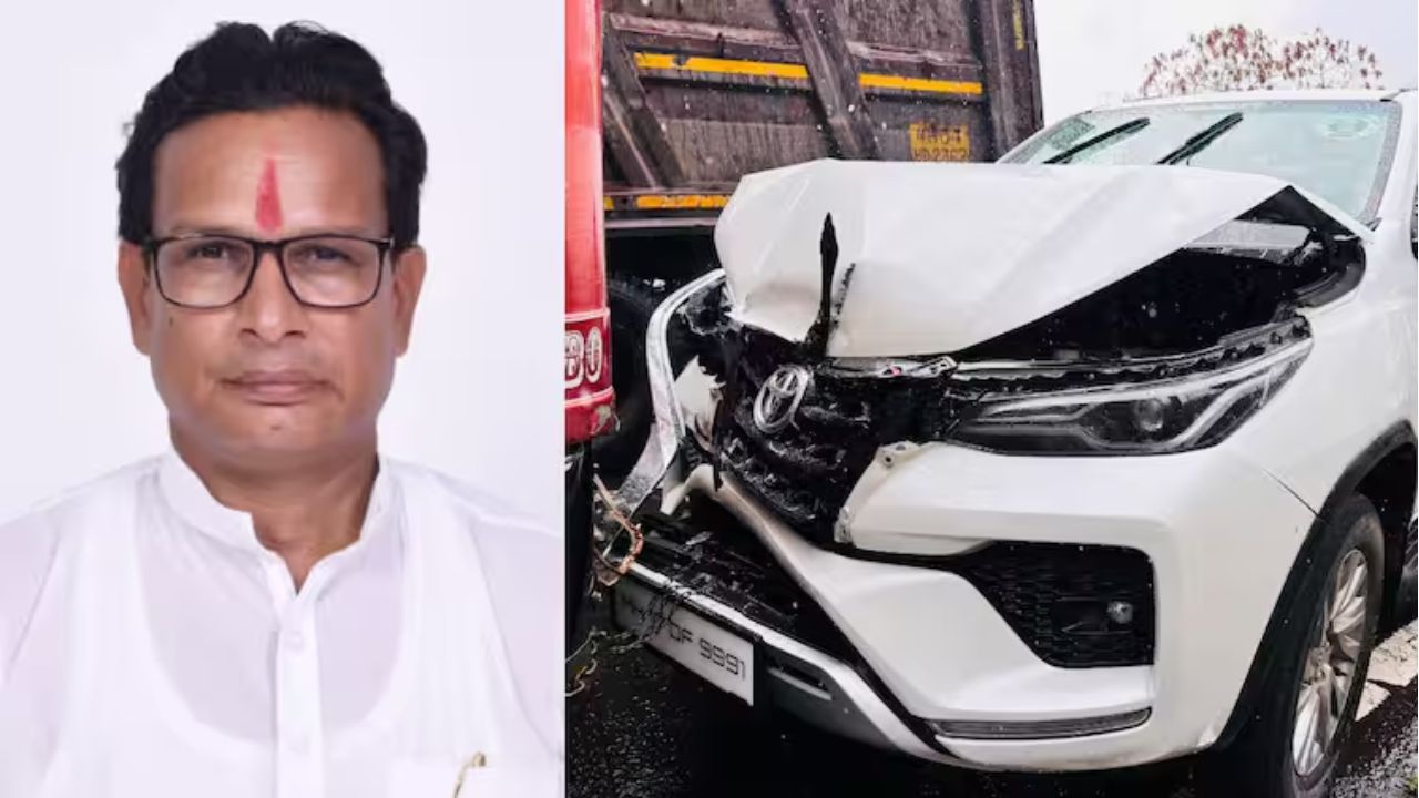 आमदार किरण लहामटे यांच्या वाहनाचा अपघात; कार अन् ट्रकची समोरासमोर धडक Kiran Lahamate