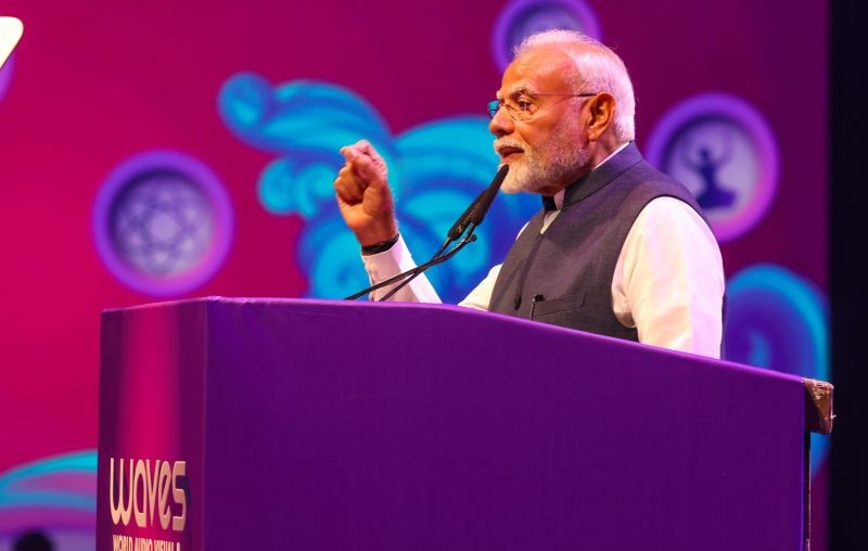 भारताच्या जीडीपीमध्ये क्रिएटिव्ह इकॉनॉमीचा मोठा वाटा असणार, पंतप्रधान नरेंद्र मोदींना विश्वास PM Narendra Modi inaugurtes WAVES