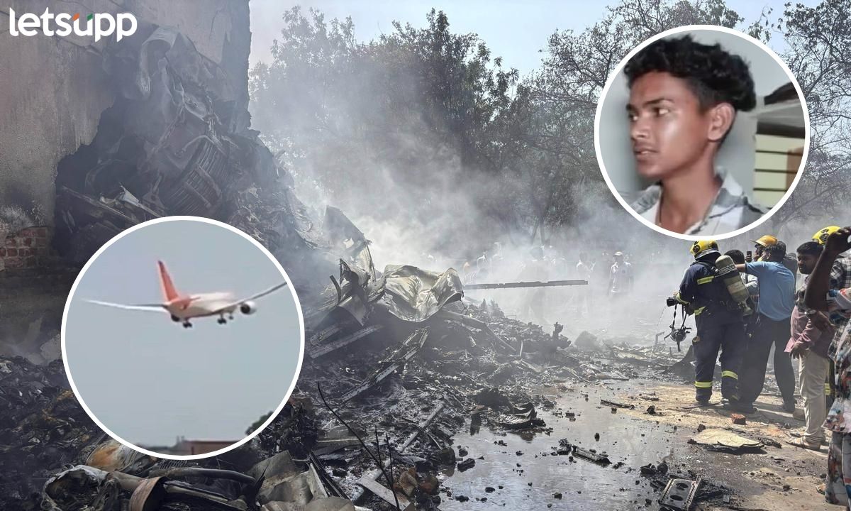 Ahmedabad plane crash व्हिडीओ काढणारा पोलिसांच्या ताब्यात; व्हिडीओ काढण्यामागील कारण समोर… Ahmedabad plane crash