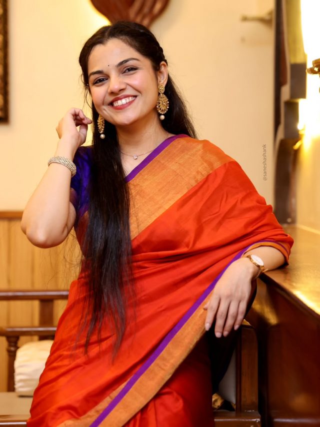Aarya Ambekar : आर्याचा लाल साडीत मनमोहक लूक, चाहते फिदा...